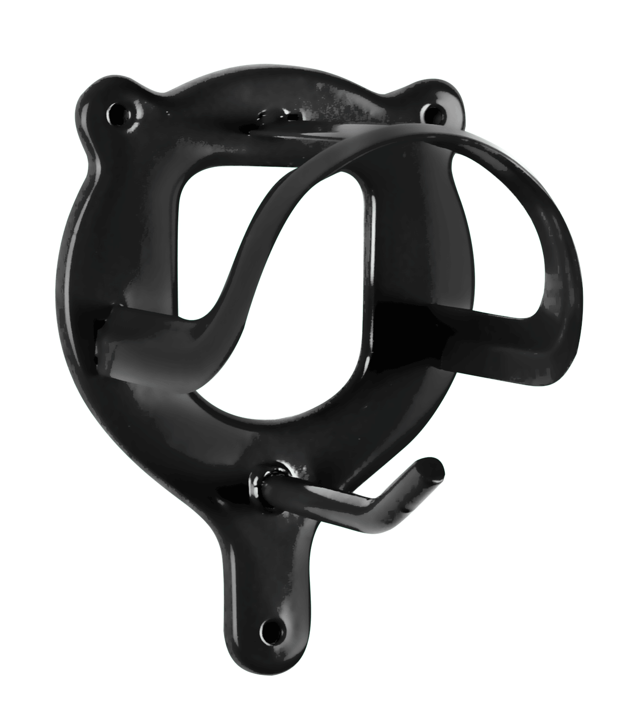 Wieszak na ogłowie metalowy czarny Waldhausen - Cavalo